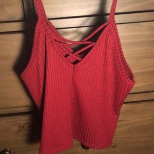 Red tank top